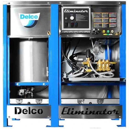 Delco Eliminator 65047 3000 PSI 460V 3-Phase Electric Motor /NG Burner Hot Pressure washer